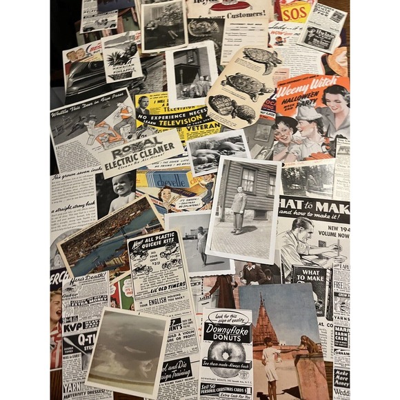 Huge 50+ Pc Vintage Ephemera Lot B&W Photos Advertising Postcards Snapshots Etc - Picture 16 of 16